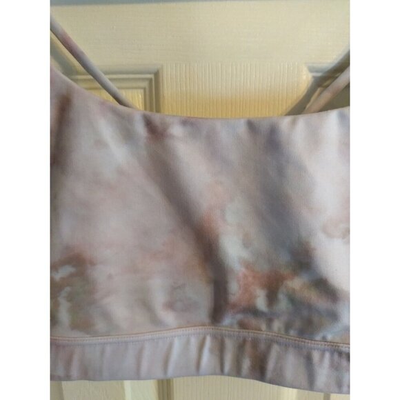 Athleta Sports Bra Gray Tie Dye Pullover Sz M - Picture 2 of 5